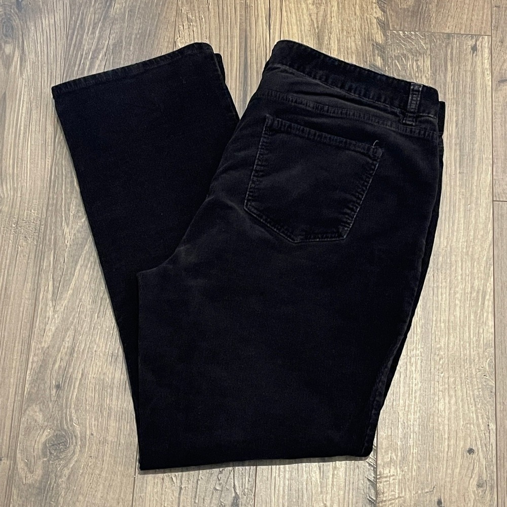 Talbots Heritage Navy Corduroy Straight Leg Pants Womens 16P Petite 04/13